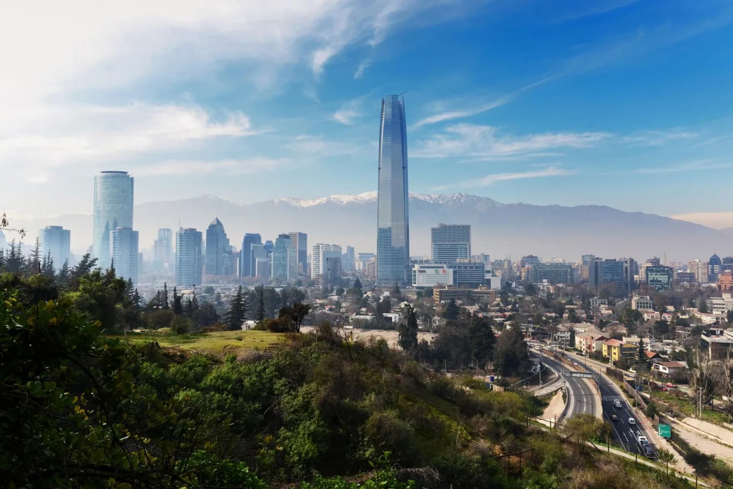 Santiago and the Andes Mountains